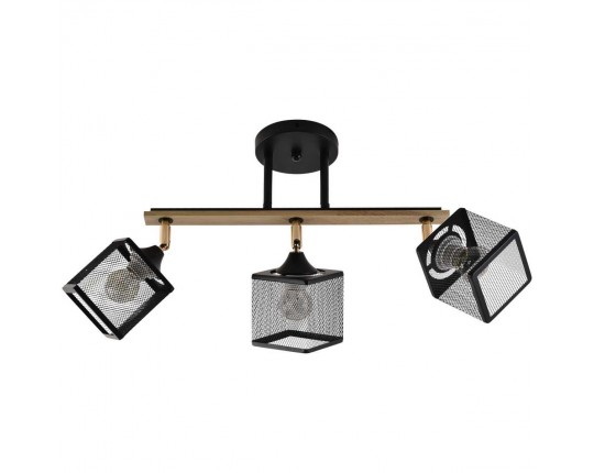 Люстра Reluce 01591-3.3-03B BK+FGD+WOOD