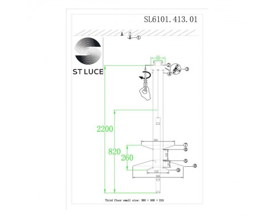 Подвесной светодиодный светильник ST Luce Isola SL6101.413.01