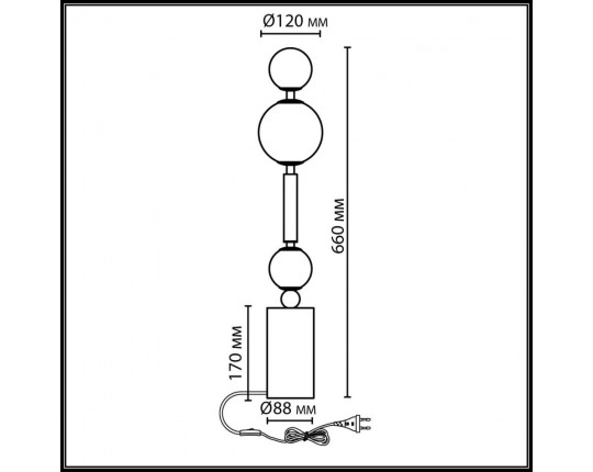 Настольная лампа Odeon Light Callisto Modern 5457/4TL