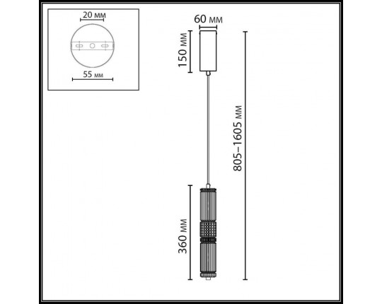 Подвесной светильник Odeon Light Collier L-Vision 5456/12L