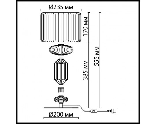 Настольная лампа Odeon Light Terra Modern 5414/2TA