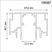 Шинопровод для монтажа в натяжной потолок 3м (CLAMP) Novotech Flum Clamp For Novotech 135327