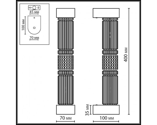 Настенный светильник Odeon Light Collier L-Vision 5455/12WL