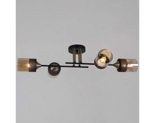 Потолочная люстра Reluce 48460-0.3-04 BK+COPPER