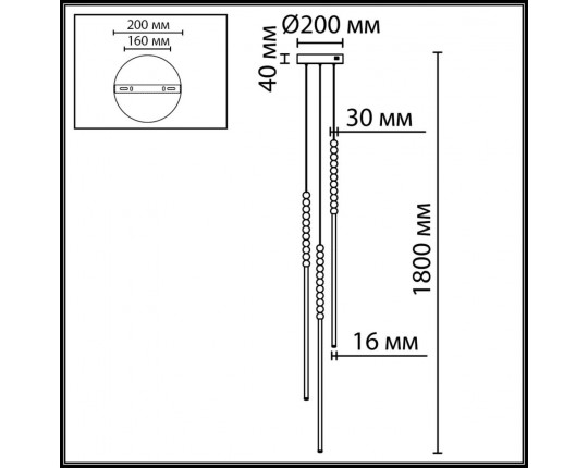 Подвесной светильник Odeon Light Monella Hightech 7149/33L