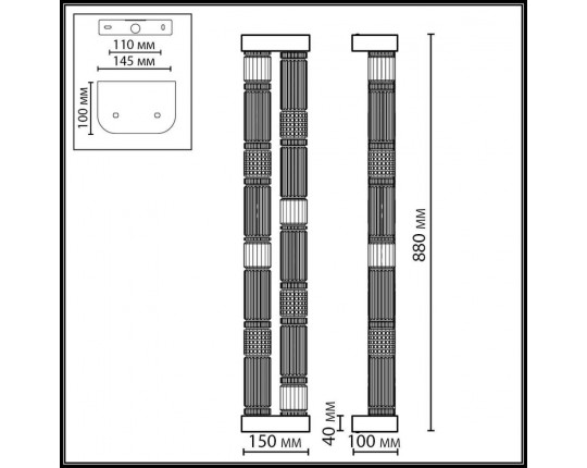 Настенный светильник Odeon Light Collier L-Vision 5456/60WL