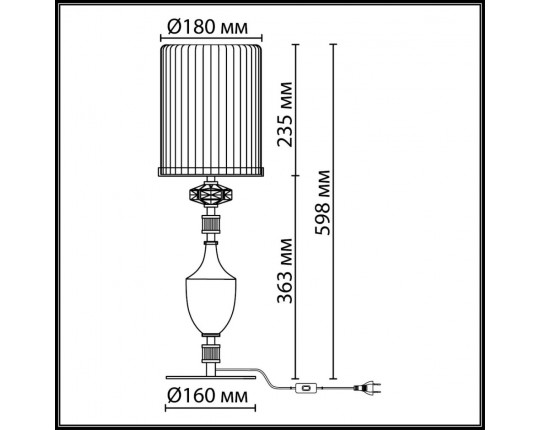Настольная лампа Odeon Light Terra Modern 5414/1TA