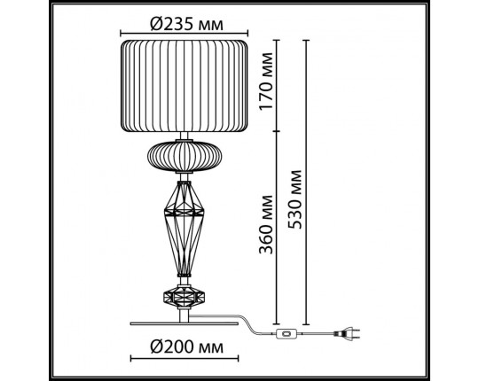 Настольная лампа Odeon Light Terra Modern 5414/2T