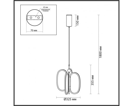 Подвесной светодиодный светильник Odeon Light Exclusive L-Vision Piuma 6665/38L