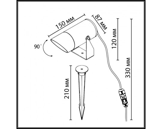 Ландшафтный светильник Odeon Light Stima Nature 6647/15GL3