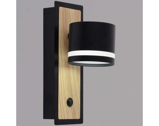 Бра Reluce 22540-0.2-01 BK+WOOD