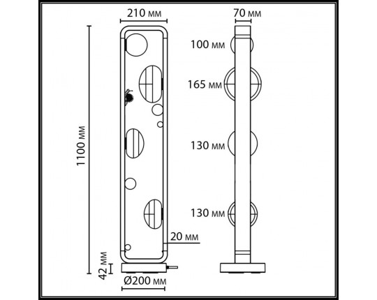 Ландшафтный светильник ODEON LIGHT NATURE 5434/4FB