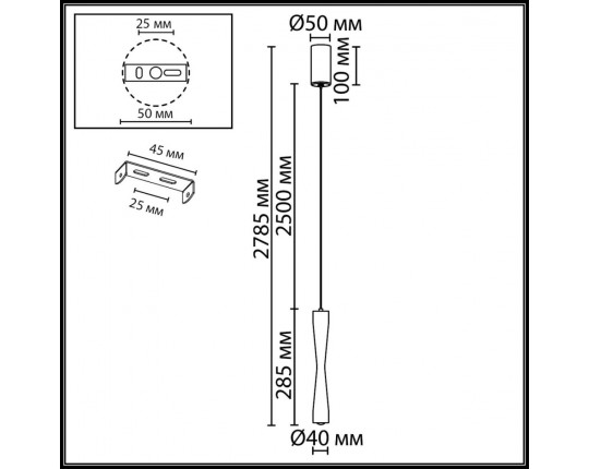 Подвесной светильник Odeon Light Anika Hightech 4290/5L