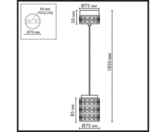 Подвесной светильник Odeon Light Lulu L-Vision 5453/5L