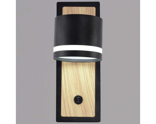 Бра Reluce 22540-0.2-01 BK+WOOD