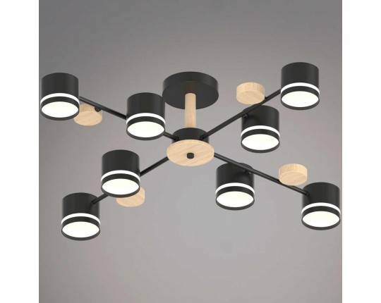Люстра Reluce 68730-0.3-08 GX53 BK+WOOD