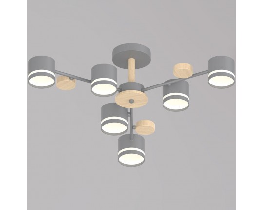 Потолочная люстра Reluce 68730-0.3-06 GX53 GREY+WOOD Потолочная люстра Reluce 68730-0.3-06 GX53 GREY+WOOD