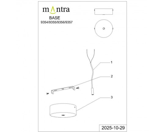 Подвесной светильник Mantra Arrecife 9357+9220 (1L)