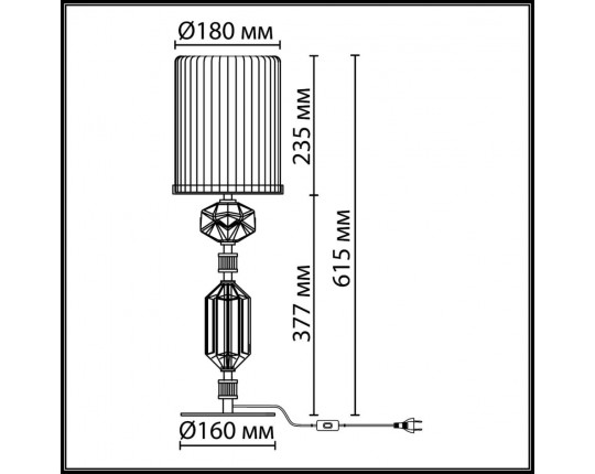 Настольная лампа Odeon Light Terra Modern 5414/1T