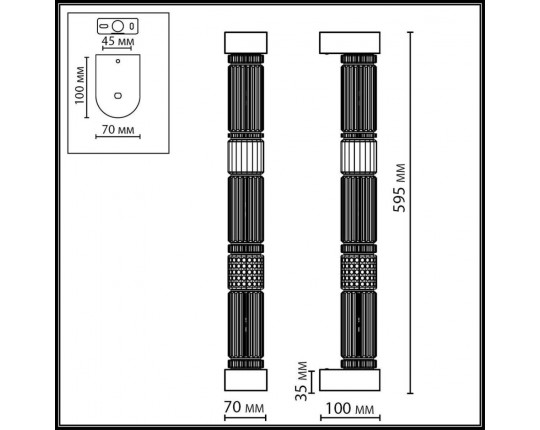 Настенный светильник Odeon Light Collier L-Vision 5456/18WL