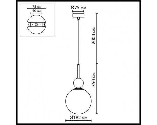 Подвесной светильник Odeon Light Lolla Midcent 4361/1A