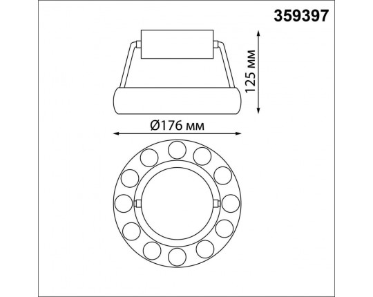 Потолочный светодиодный светильник Novotech Over Turn 359397