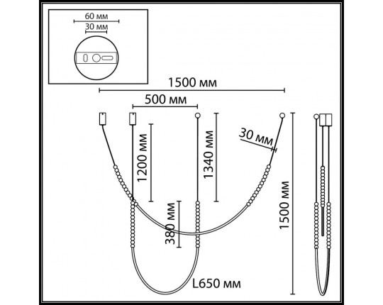 Подвесной светильник Odeon Light Monella Hightech 7149/24CL