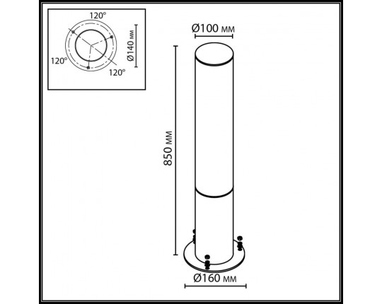Ландшафтный светильник Odeon Light Cortena Nature 7180/22GL
