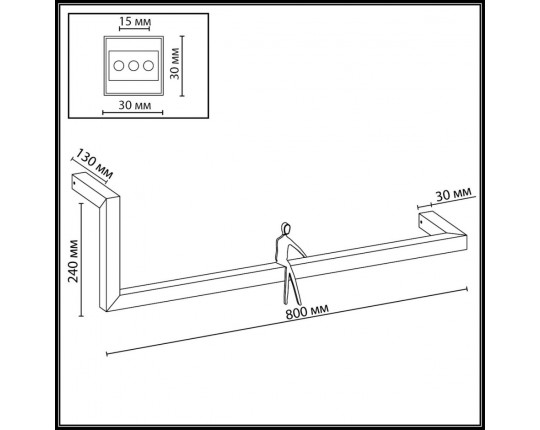 Настенный светильник Odeon Light Grafic Hightech 7153/14WL