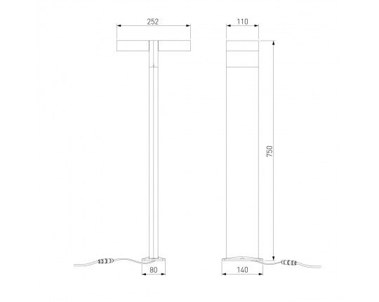Садово-парковый светильник Elektrostandard Twin 3000K черный (35170/F) a072076