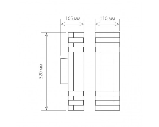 Уличный настенный светильник Elektrostandard Techno 1443 a032626