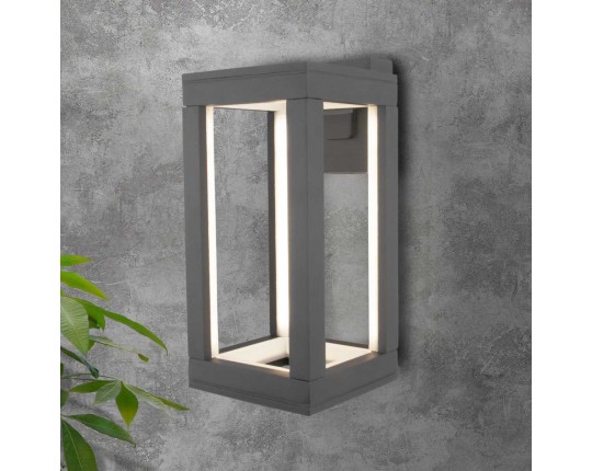 Уличный настенный светодиодный светильник Elektrostandard Frame 1527 Techno Led серый a051856