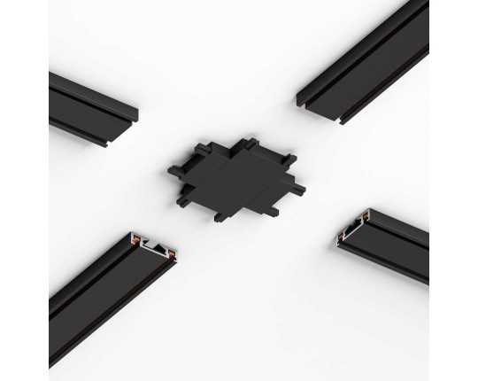 Соединитель четырёхсторонний для накладного шинопровода Elektrostandard Flat Magnetic 85003/00 черный a063738