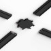 Соединитель четырёхсторонний для накладного шинопровода Elektrostandard Flat Magnetic 85003/00 черный a063738