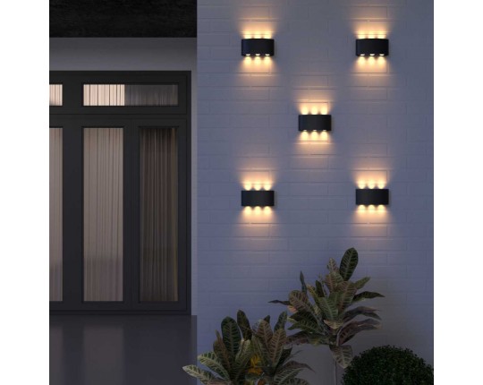 Уличный настенный светодиодный светильник Elektrostandard 1551 Techno Led черный a049671