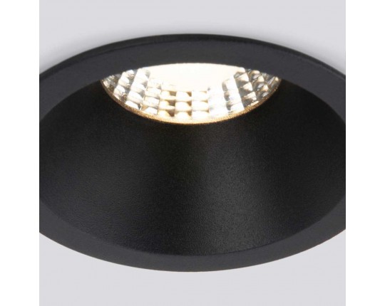 Встраиваемый светодиодный светильник Elektrostandard Lin 15266/LED 7W 3000K BK черный a063926