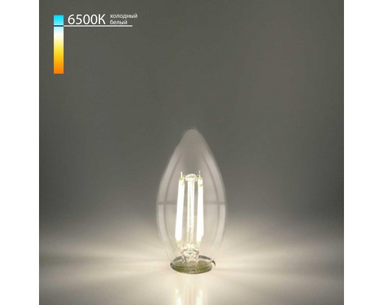 Лампа светодиодная филаментная Elektrostandard E14 9W 6500K прозрачная a056251