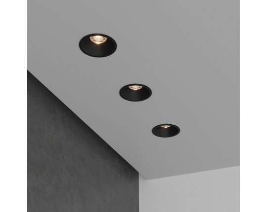 Встраиваемый светодиодный светильник Elektrostandard Lin 15266/LED 7W 3000K BK черный a063926