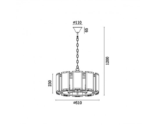 Подвесная люстра Vele Luce Sorrento VL3004P05 Подвесная люстра Vele Luce Sorrento VL3004P05