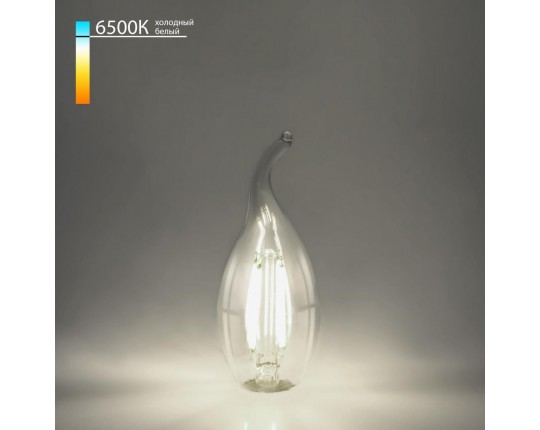 Лампа светодиодная филаментная Elektrostandard E14 9W 6500K прозрачная a056252 Лампа светодиодная филаментная Elektrostandard E14 9W 6500K прозрачная a056252