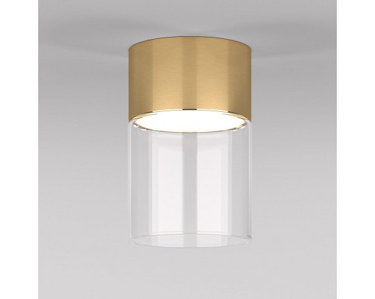 Потолочный светодиодный светильник Elektrostandard Lumen 25047/LED 10W 4000К латунь/прозрачный a064707