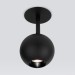 Встраиваемый светодиодный спот Elektrostandard Ball 9926 LED 12W 4200K черный a053738