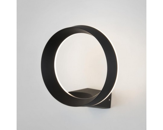 Уличный настенный светодиодный светильник Elektrostandard Ring 1710 Techno Led черный a054933