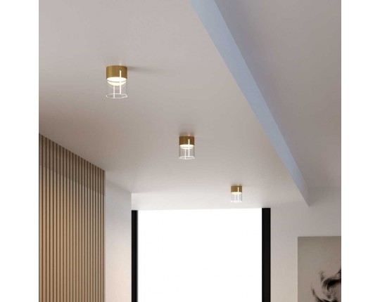 Потолочный светодиодный светильник Elektrostandard Lumen 25047/LED 10W 4000К латунь/прозрачный a064707