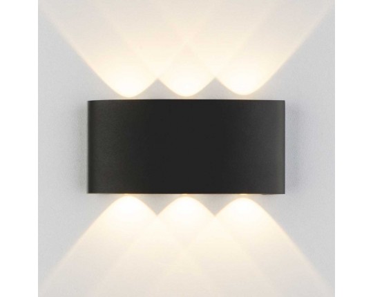 Уличный настенный светодиодный светильник Elektrostandard 1551 Techno Led черный a049671