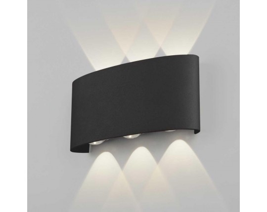 Уличный настенный светодиодный светильник Elektrostandard 1551 Techno Led черный a049671