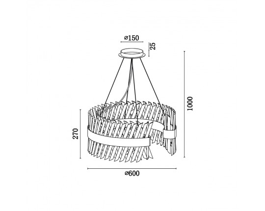 Подвесная люстра Vele Luce Lion VL3015P14