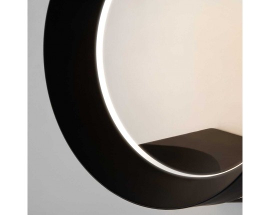 Уличный настенный светодиодный светильник Elektrostandard Ring 1710 Techno Led черный a054933
