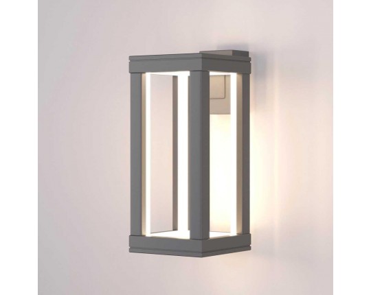 Уличный настенный светодиодный светильник Elektrostandard Frame 1527 Techno Led серый a051856