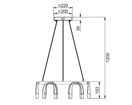 Подвесной светильник Vele Luce Negro VL7102P12